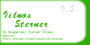 vilmos sterner business card